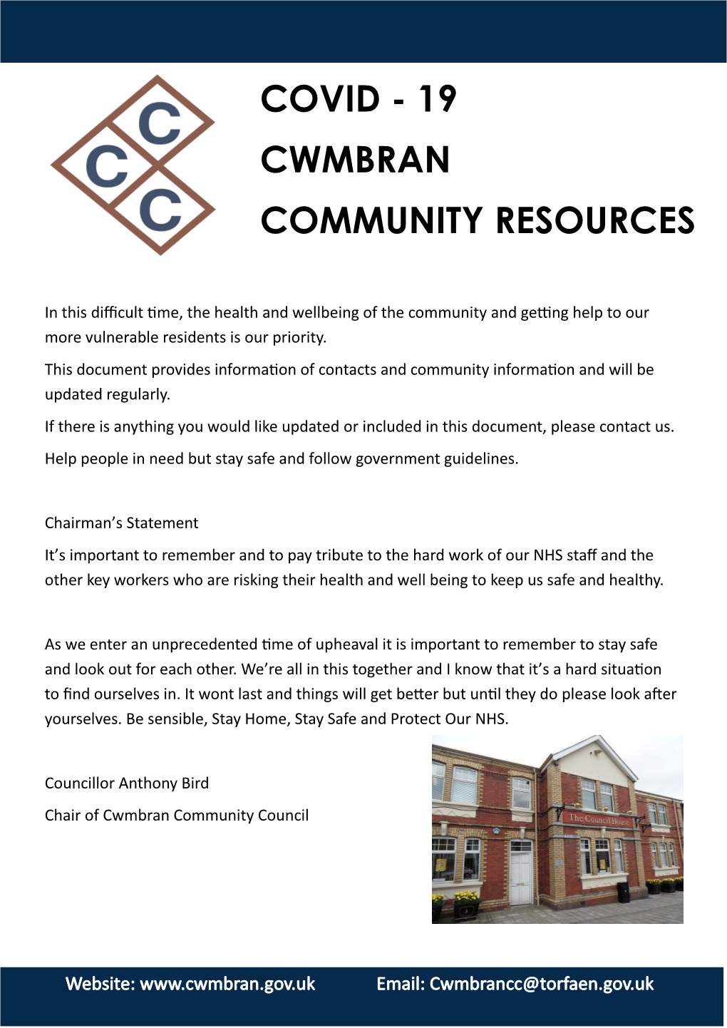 Covid - 19 Cwmbran Community Resources
