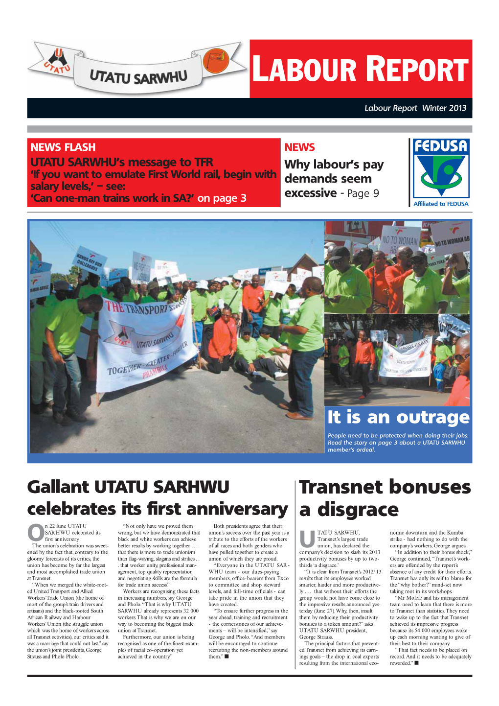 Transnet Bonuses a Disgrace