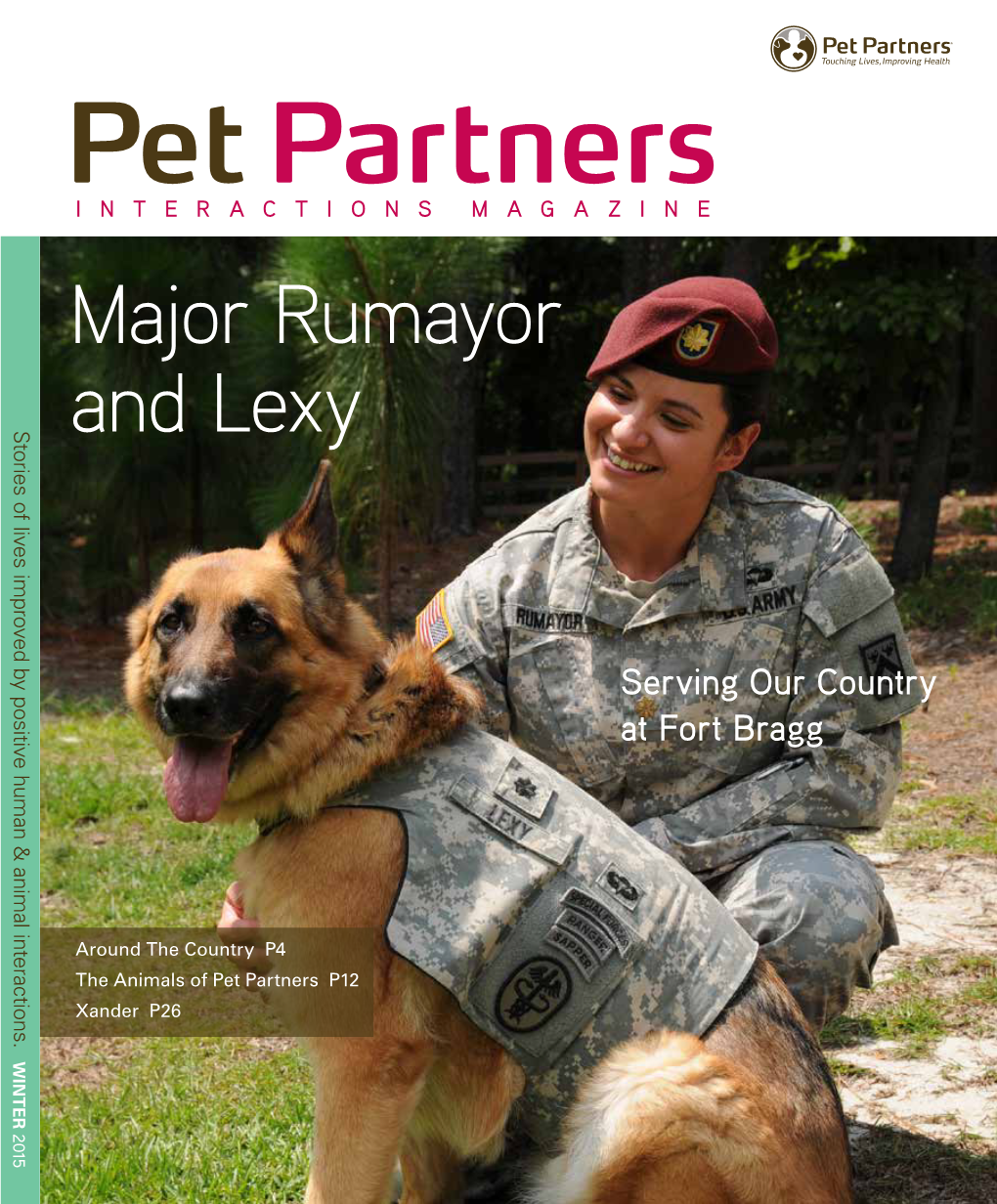 Major Rumayor and Lexy 1 Istered As ‘Pet Partners Nonprofit Corporation’ Jeannie Nordstrom in North Carolina