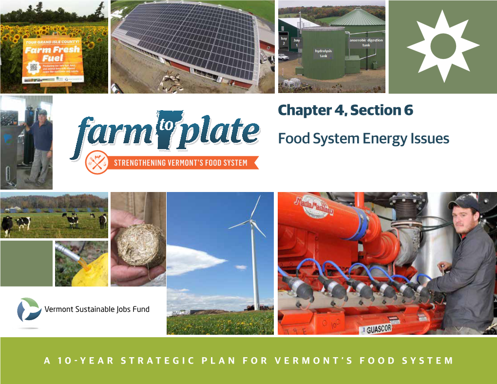 Chapter 4, Section 6 Food System Energy Issues