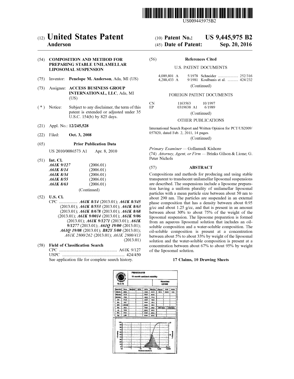 (12) United States Patent (10) Patent No.: US 9,445,975 B2 Anderson (45) Date of Patent: Sep