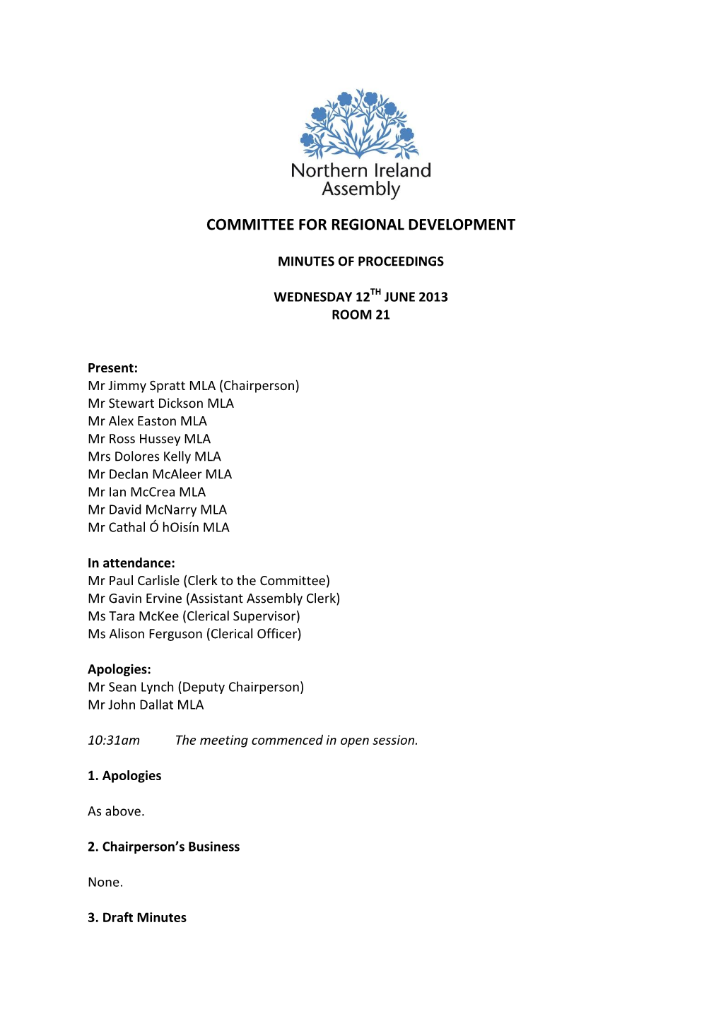 Committee for Regional Development