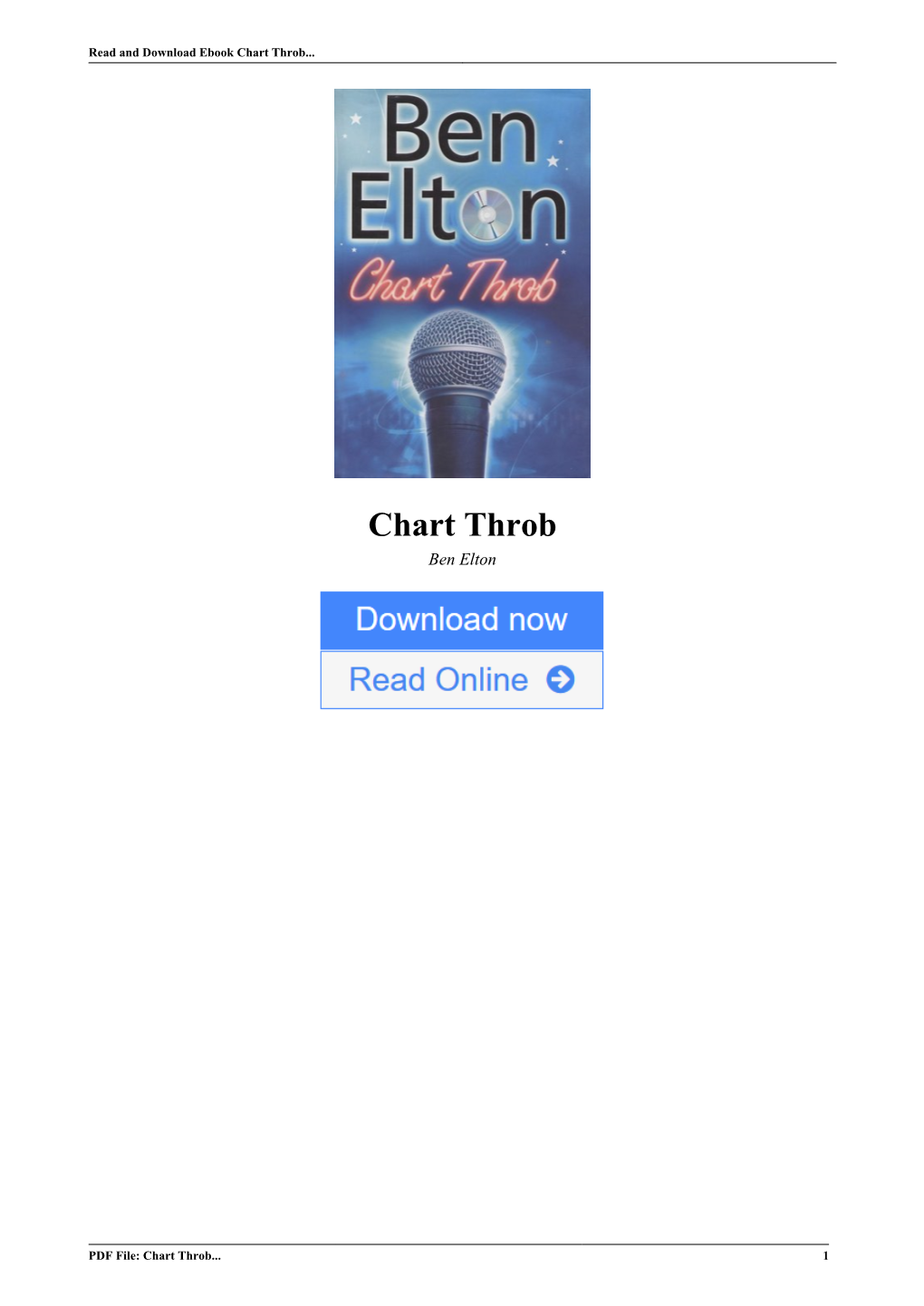 Chart Throb by Ben Elton