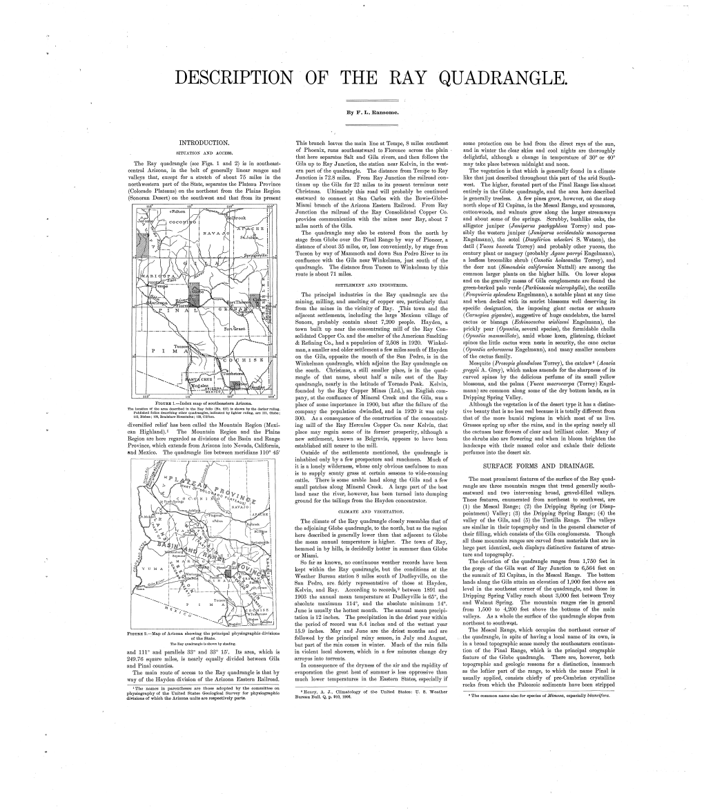 Description of the Ray Quadrangle