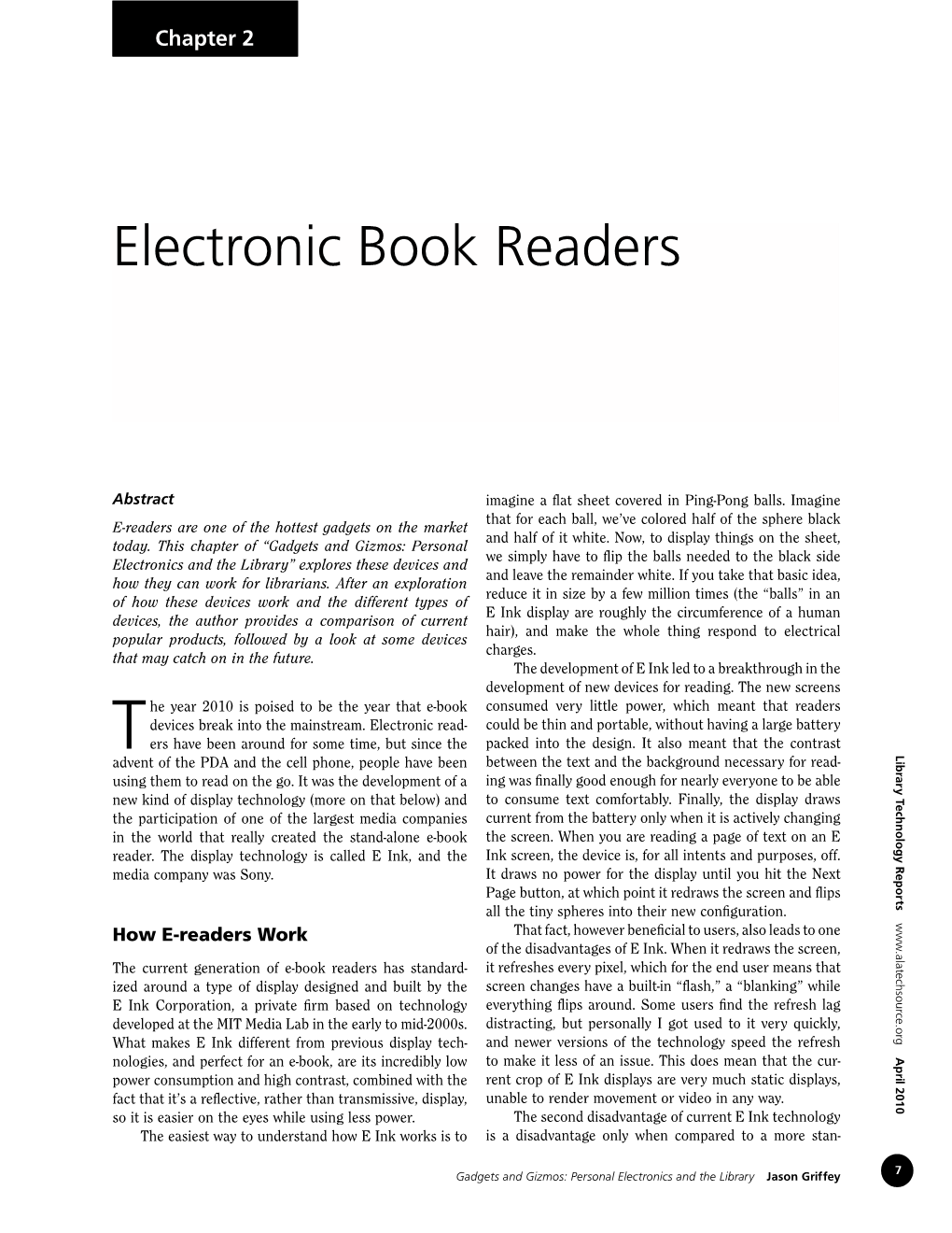 Electronic Book Readers