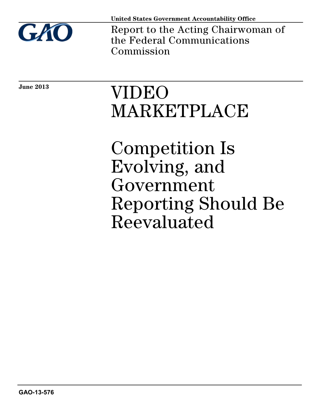 Competition Is Evolving, and Government Reporting Should Be Reevaluated