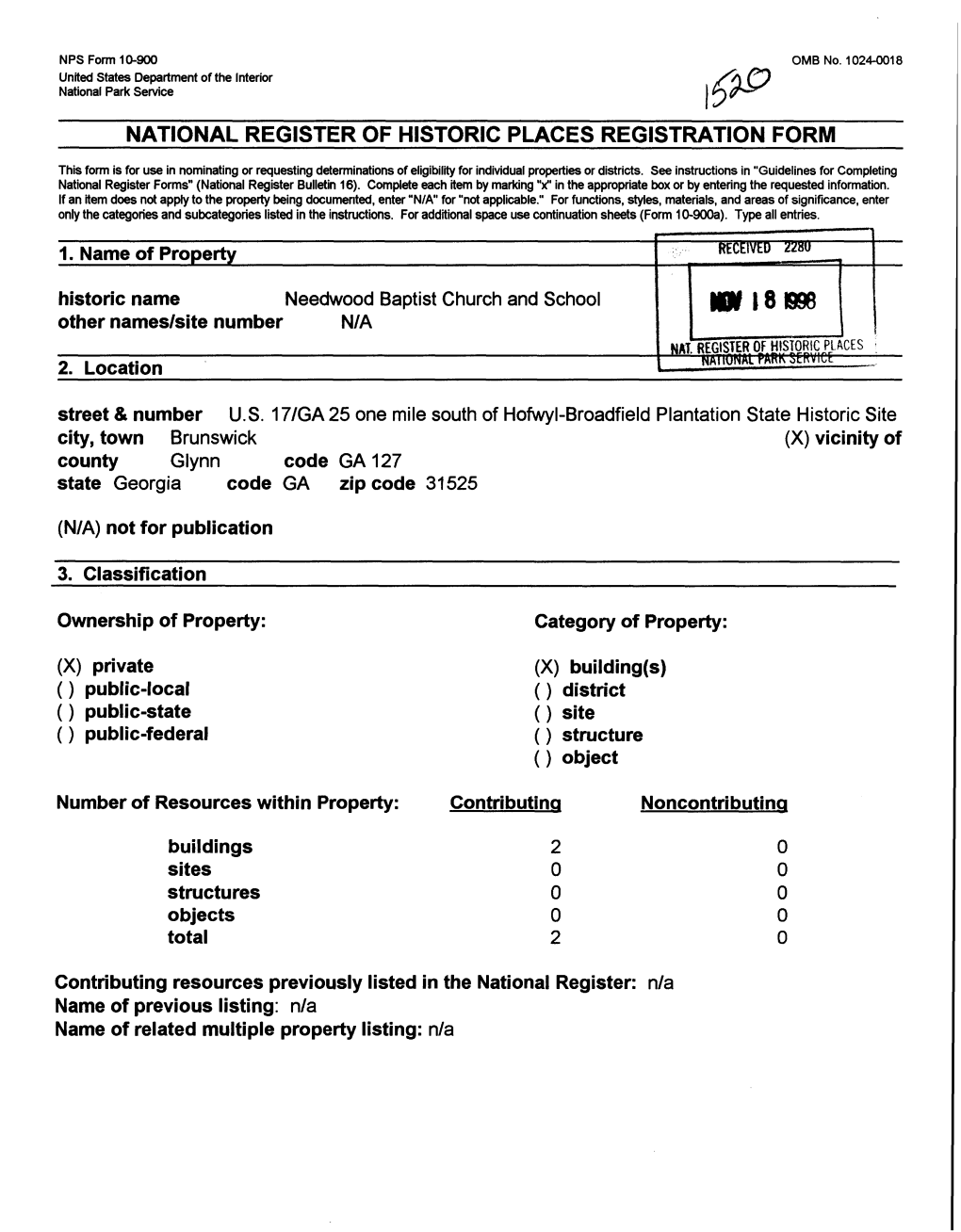 National Register of Historic Places Registration Form