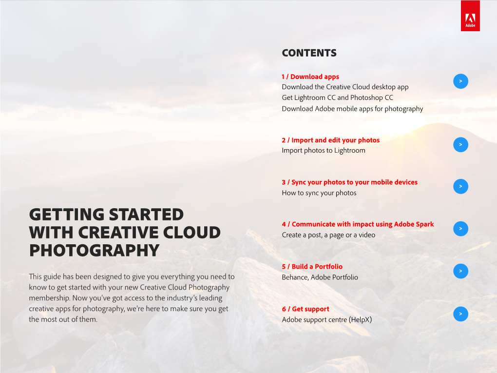 Getting Started with Creative Cloud Photography