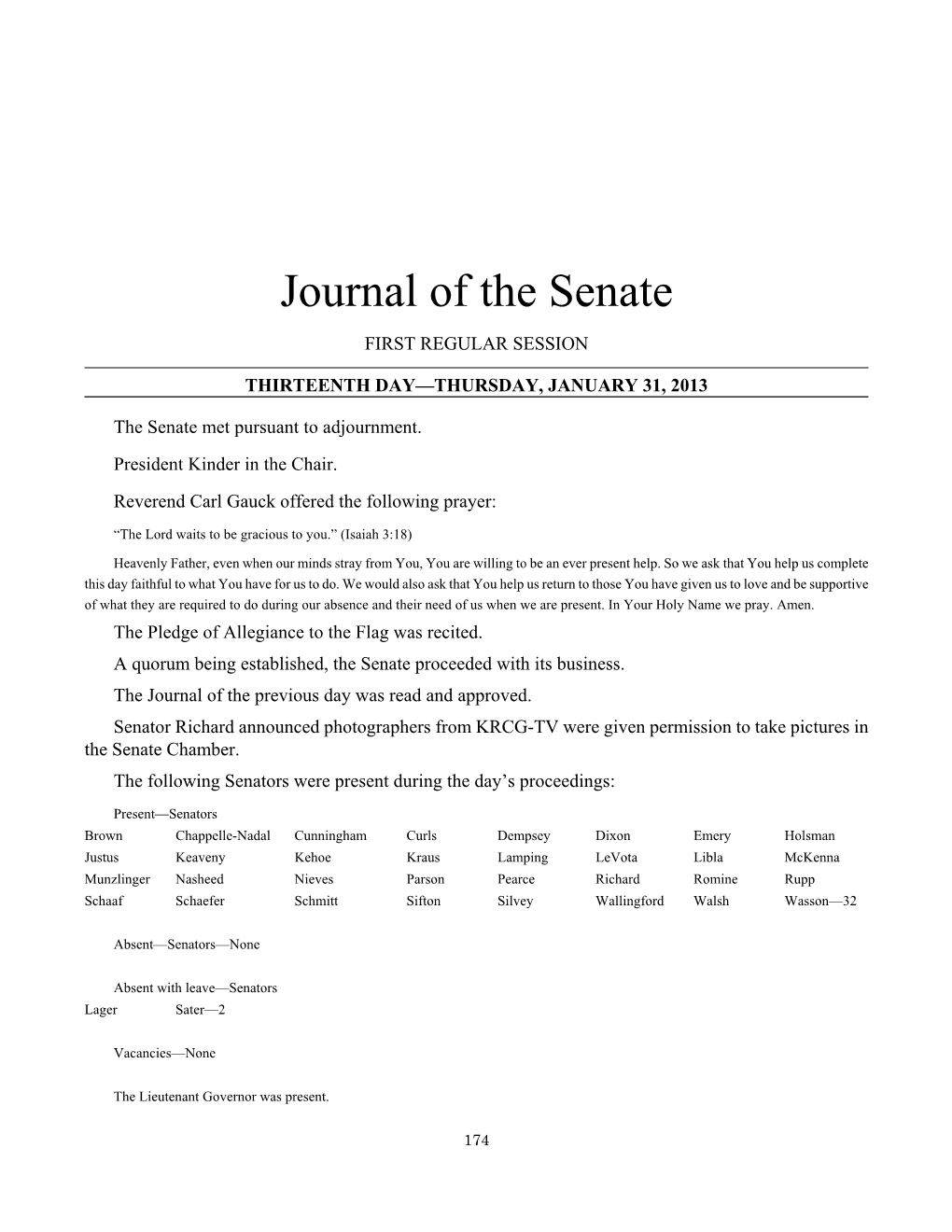 Journal of the Senate