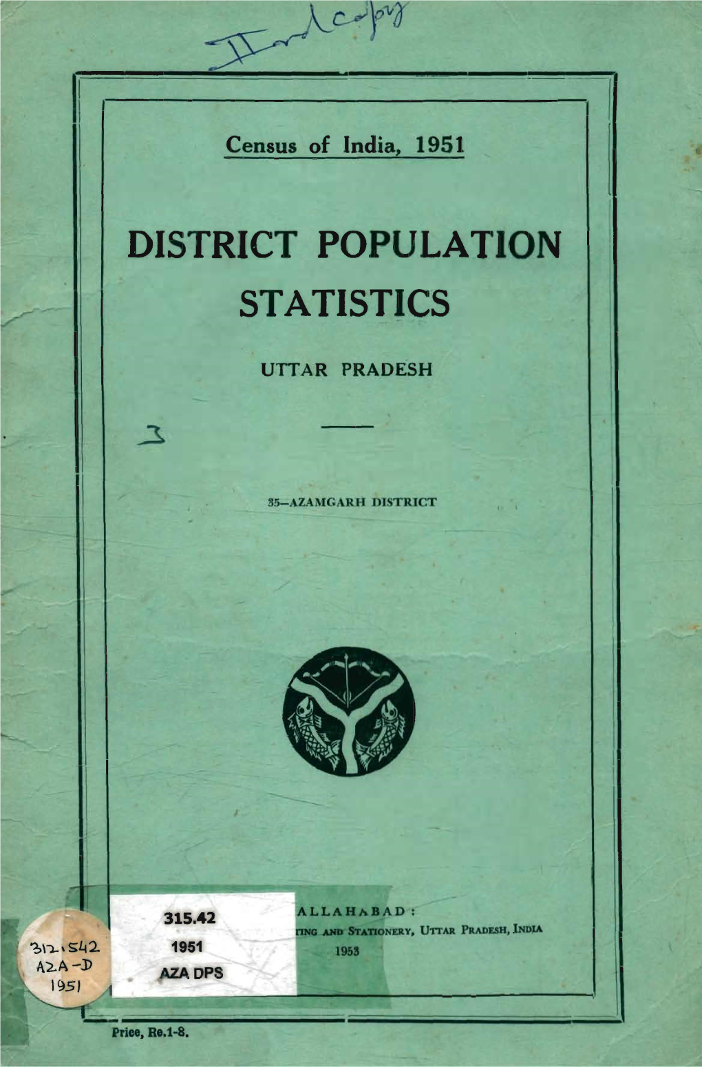 District Population Statistics, 35-Azamgarh, Uttar Pradesh