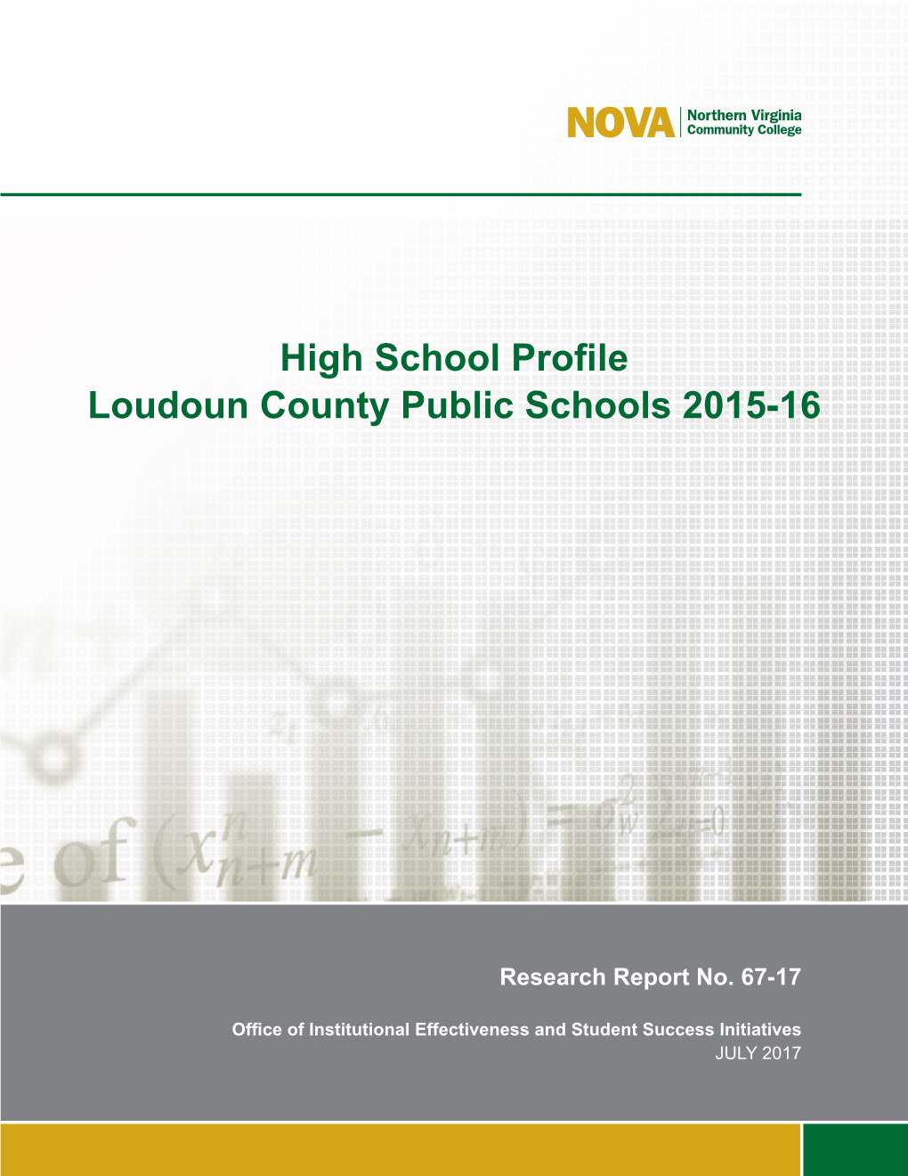 High School Profile Loudoun County Public Schools 2015-16