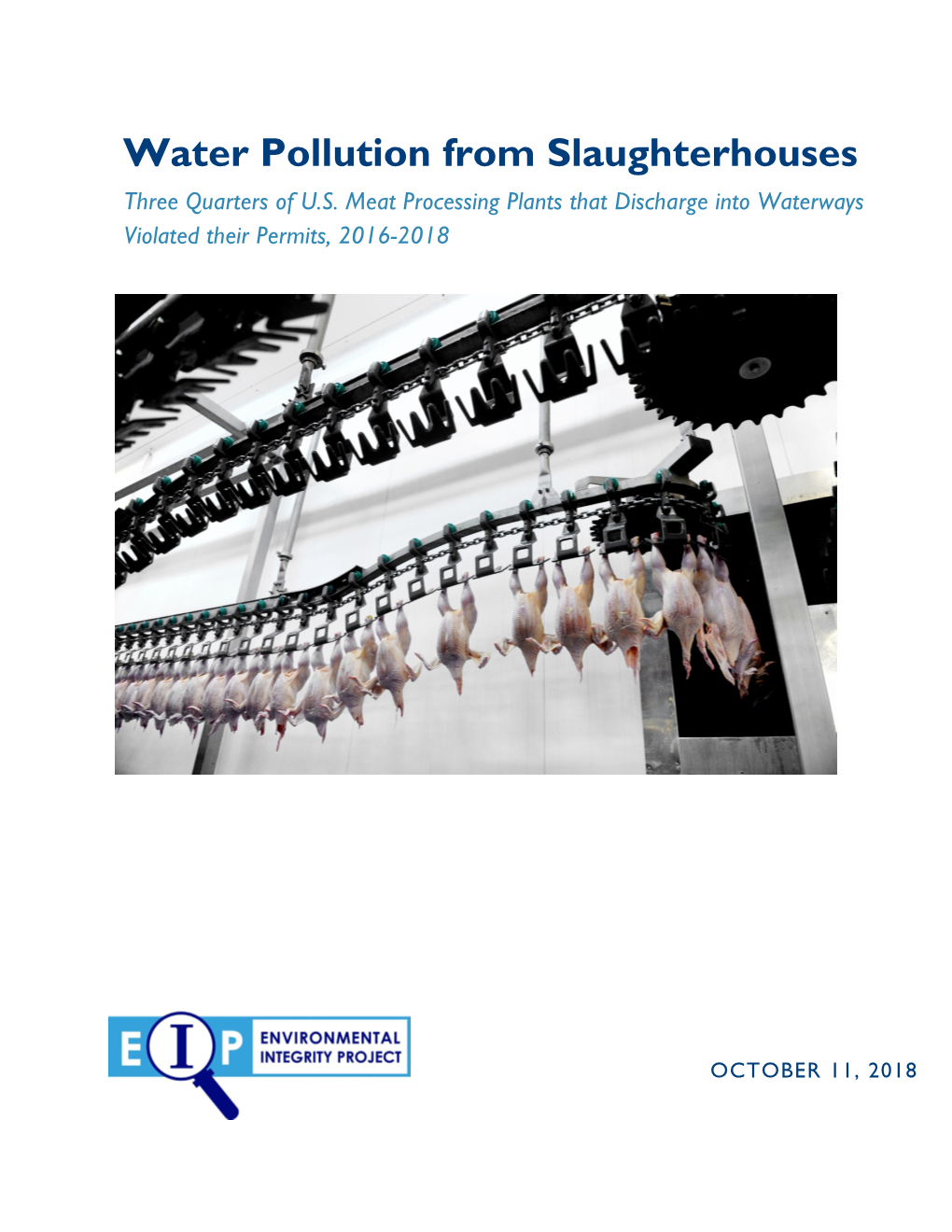 Water Pollution from Slaughterhouses Three Quarters of U.S