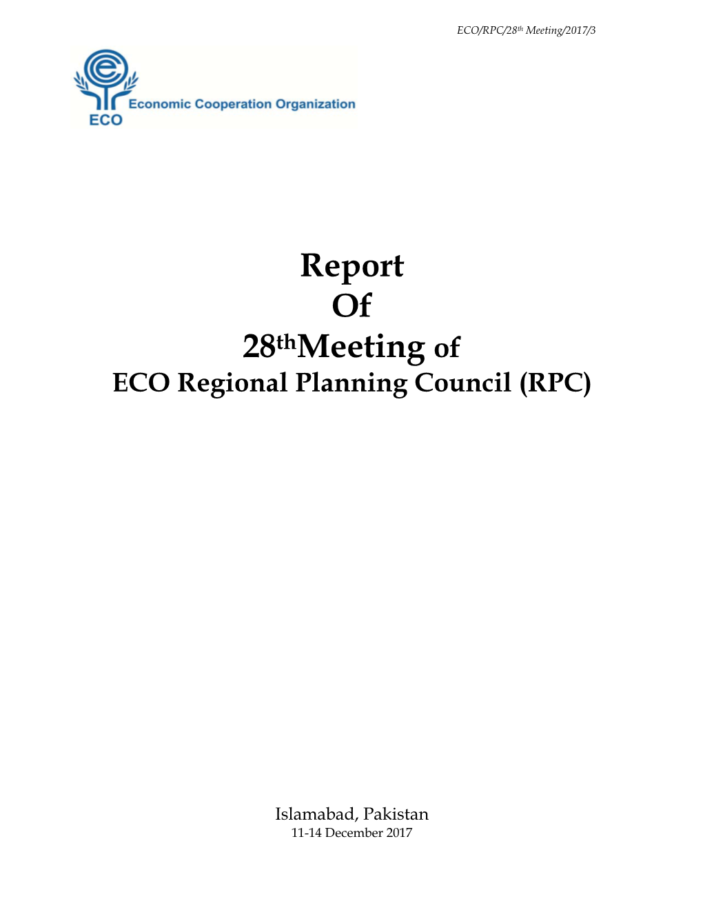 Report of 28Thmeeting of ECO Regional Planning Council (RPC)