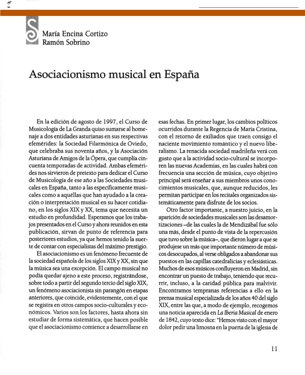 Asociacionismo Musical En España