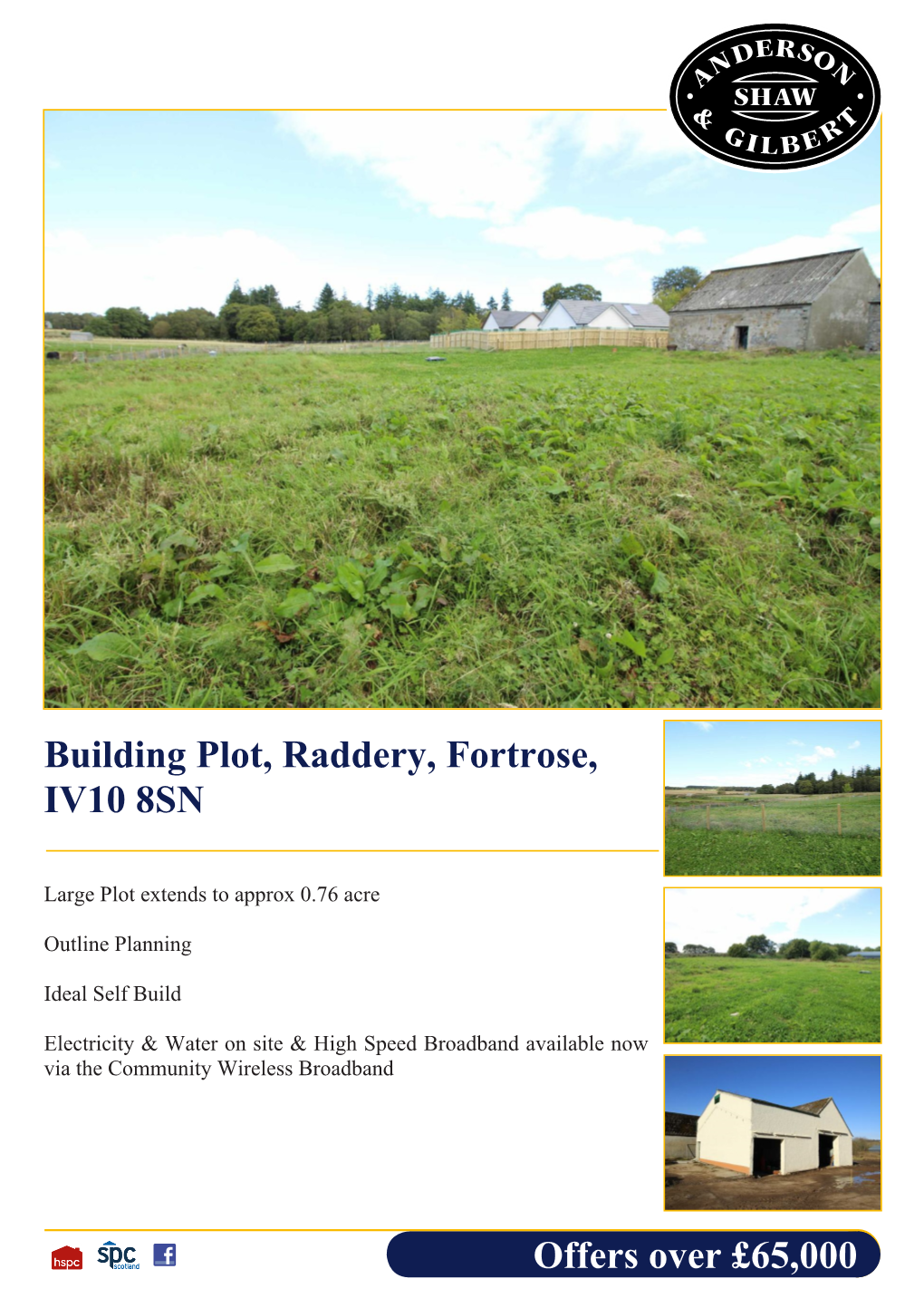 Offers Over £65,000 Building Plot, Raddery, Fortrose, IV10