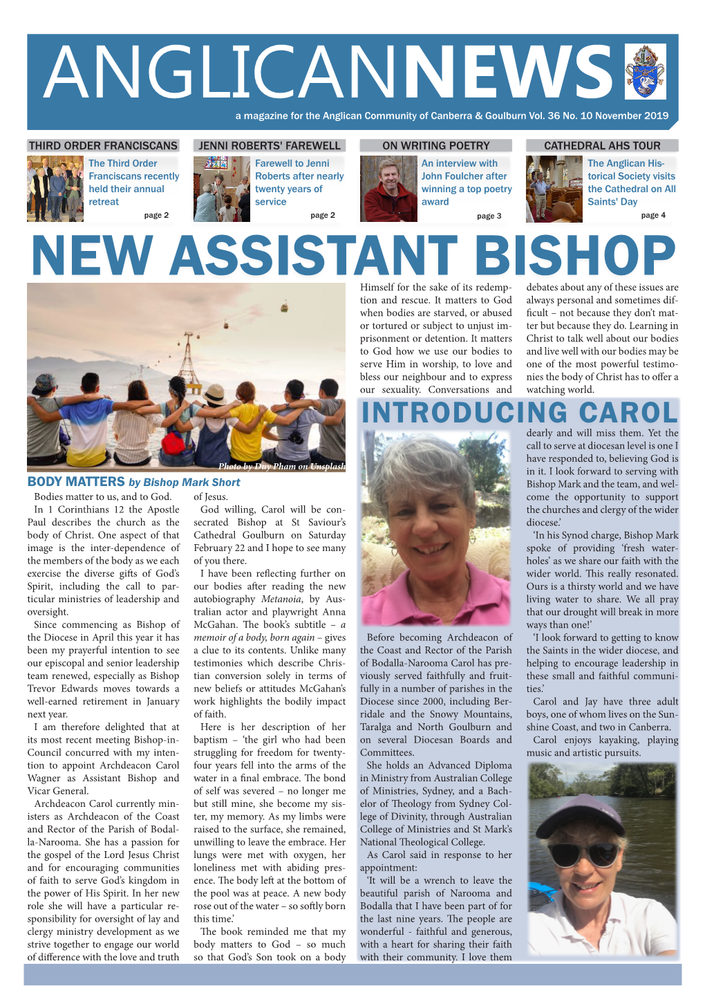 ANGLICANNEWS a Magazine for the Anglican Community of Canberra & Goulburn Vol