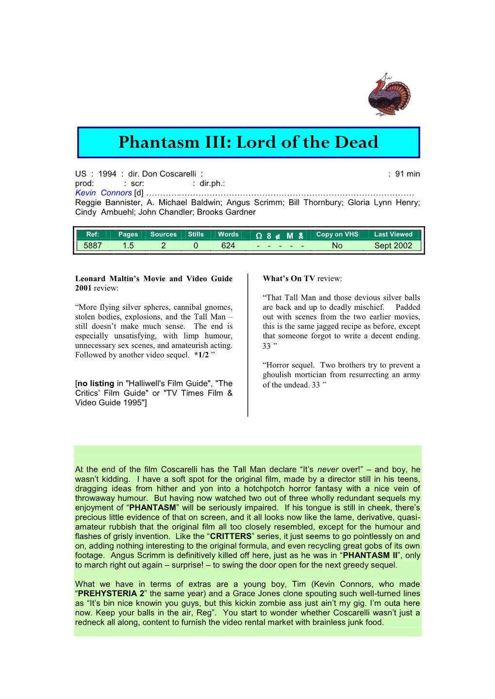 Phantasm III: Lord of the Dead