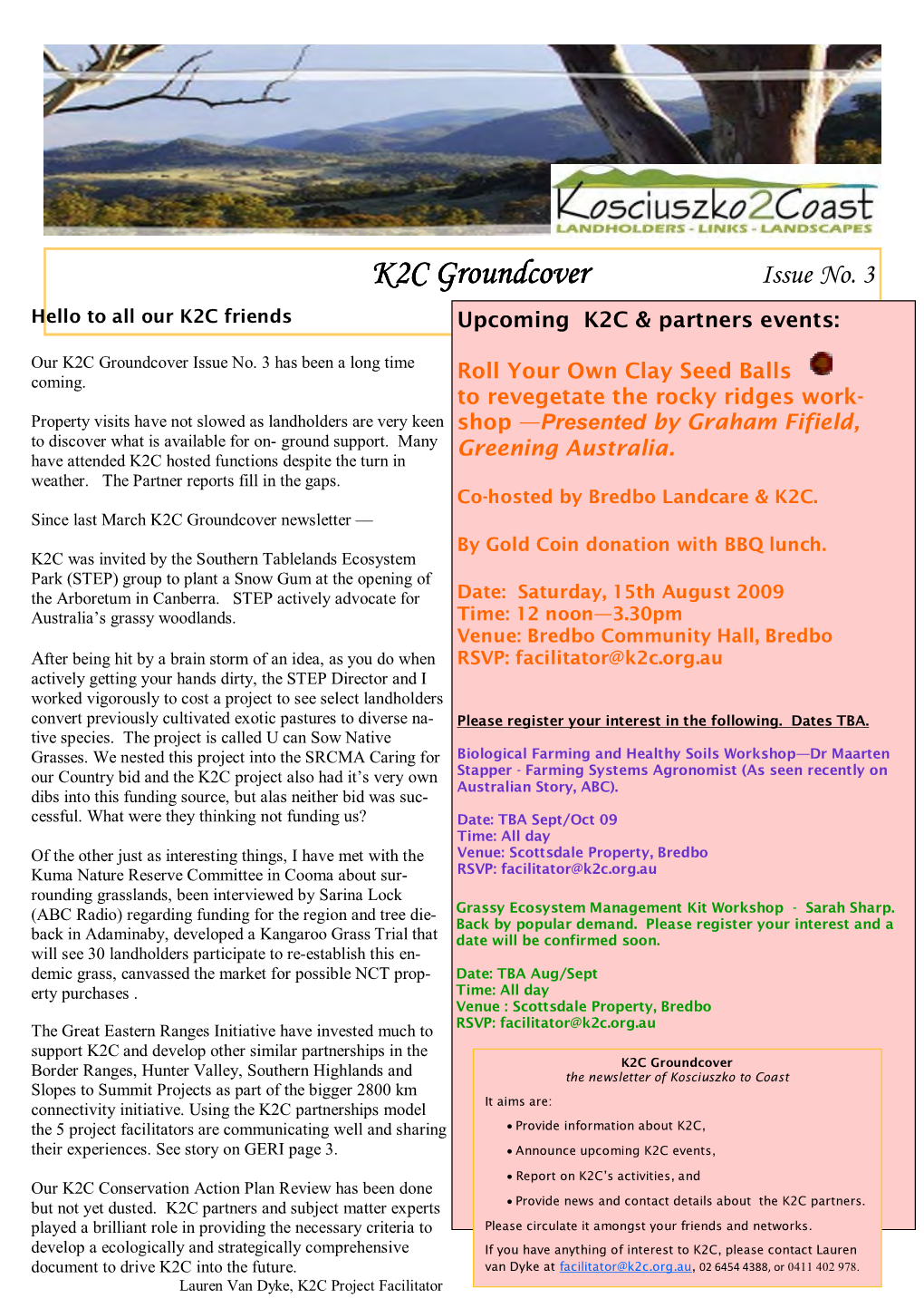 K2C Newsletter Issue 3