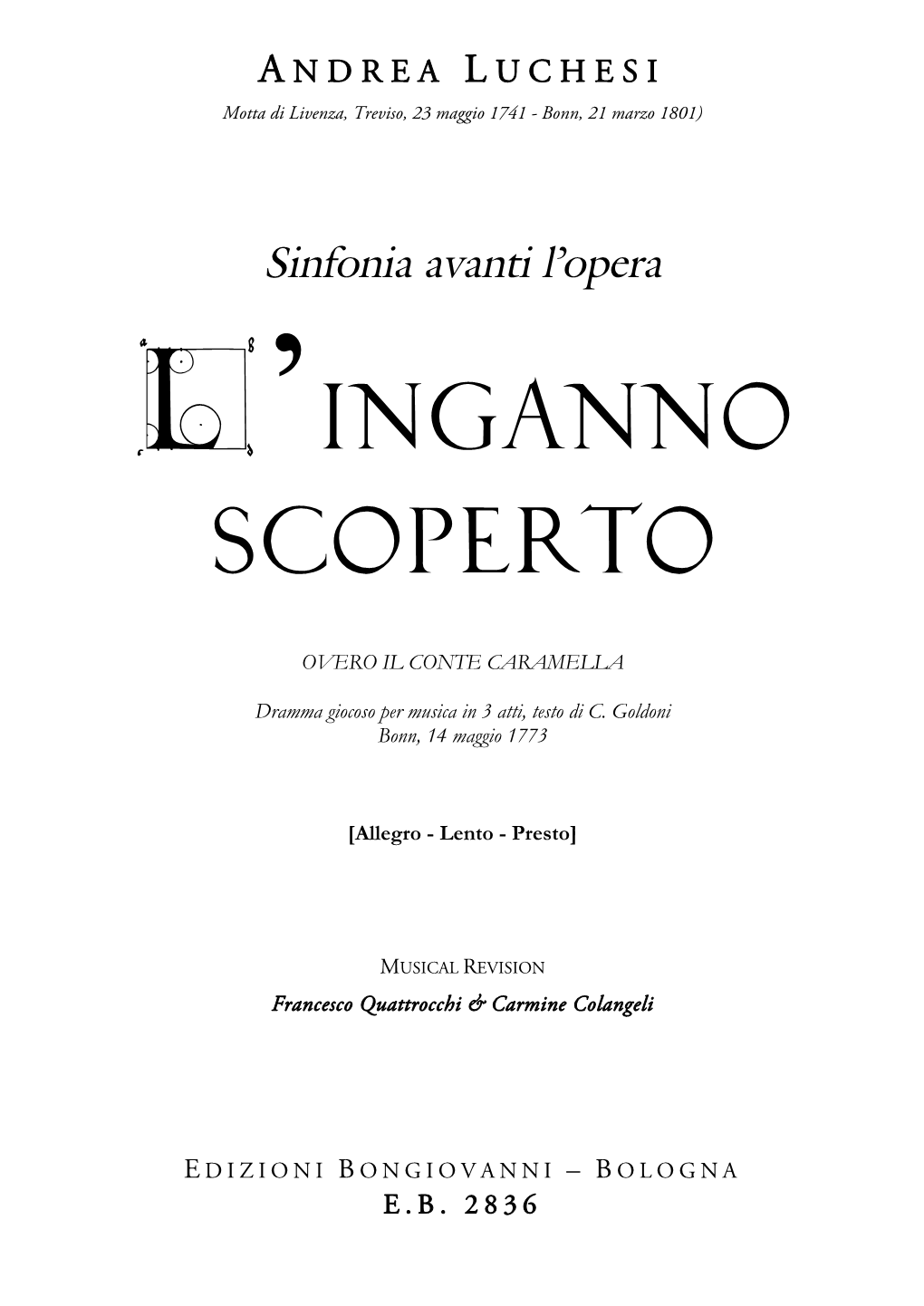 Sinfonia Avanti L'opera