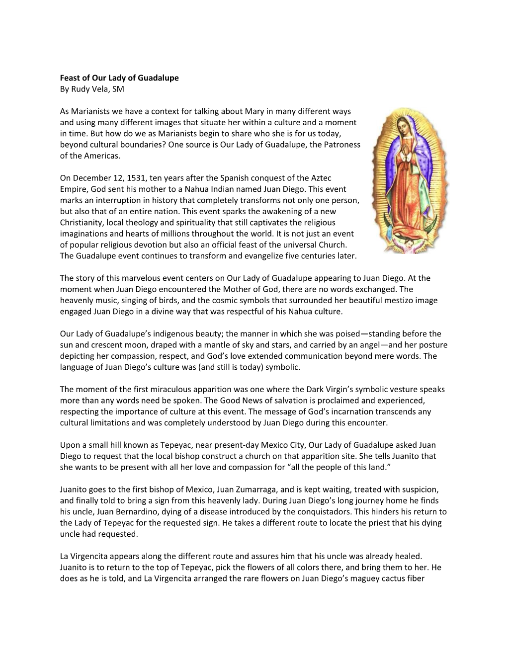 Feast of Our Lady of Guadalupe.Pdf