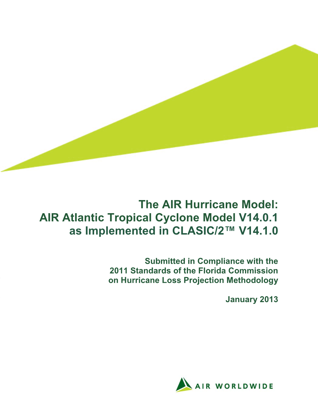 The AIR Hurricane Model