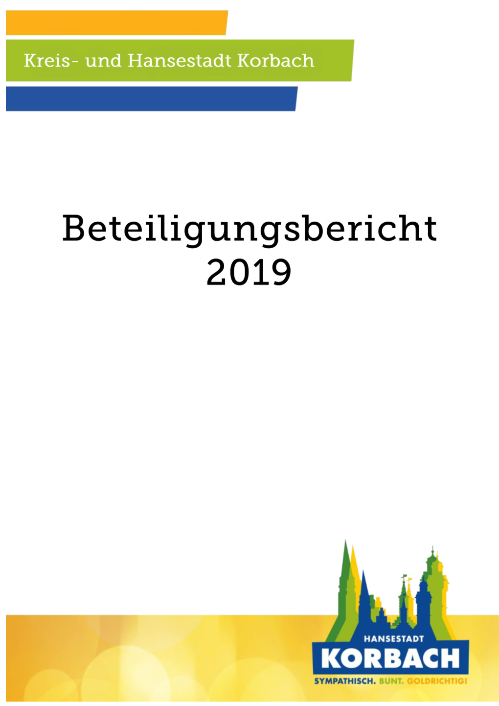 Beteiligungsbericht 2019 Inhaltsverzeichnis