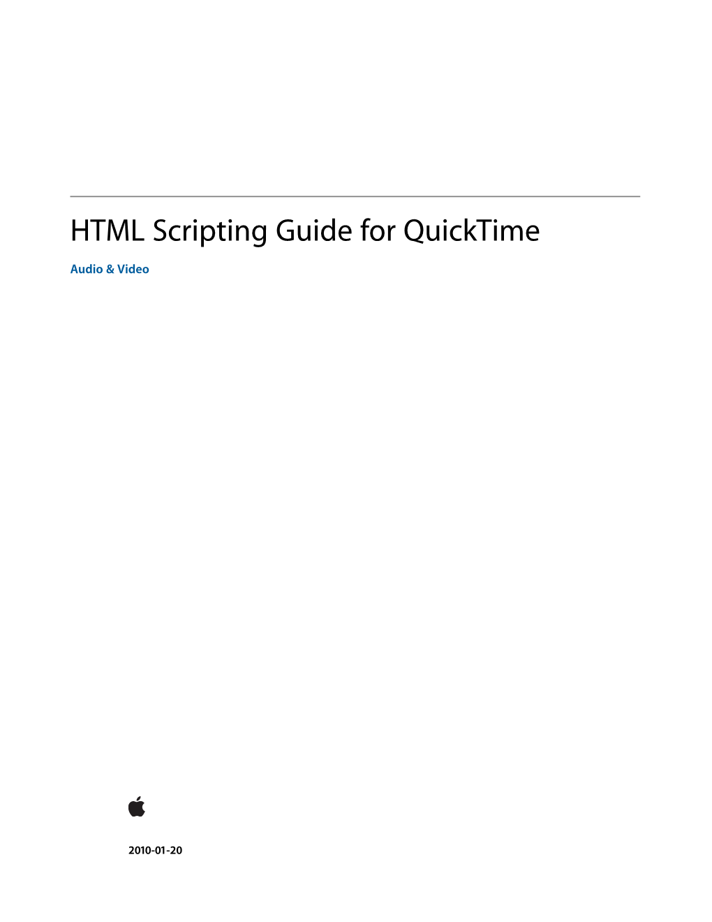 HTML Scripting Guide for Quicktime
