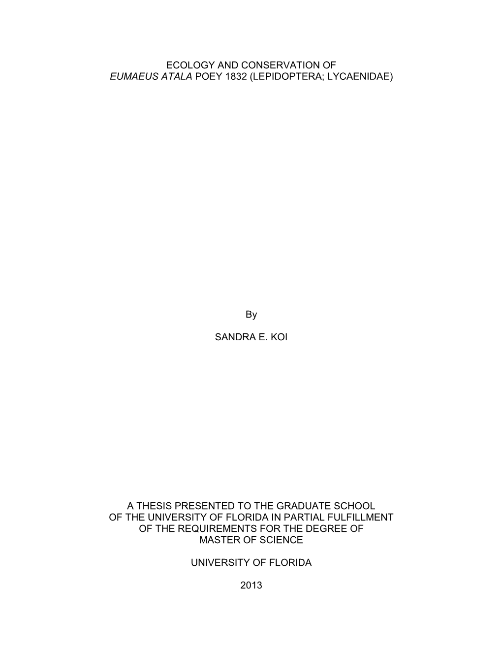 University of Florida Thesis Or Dissertation Formatting