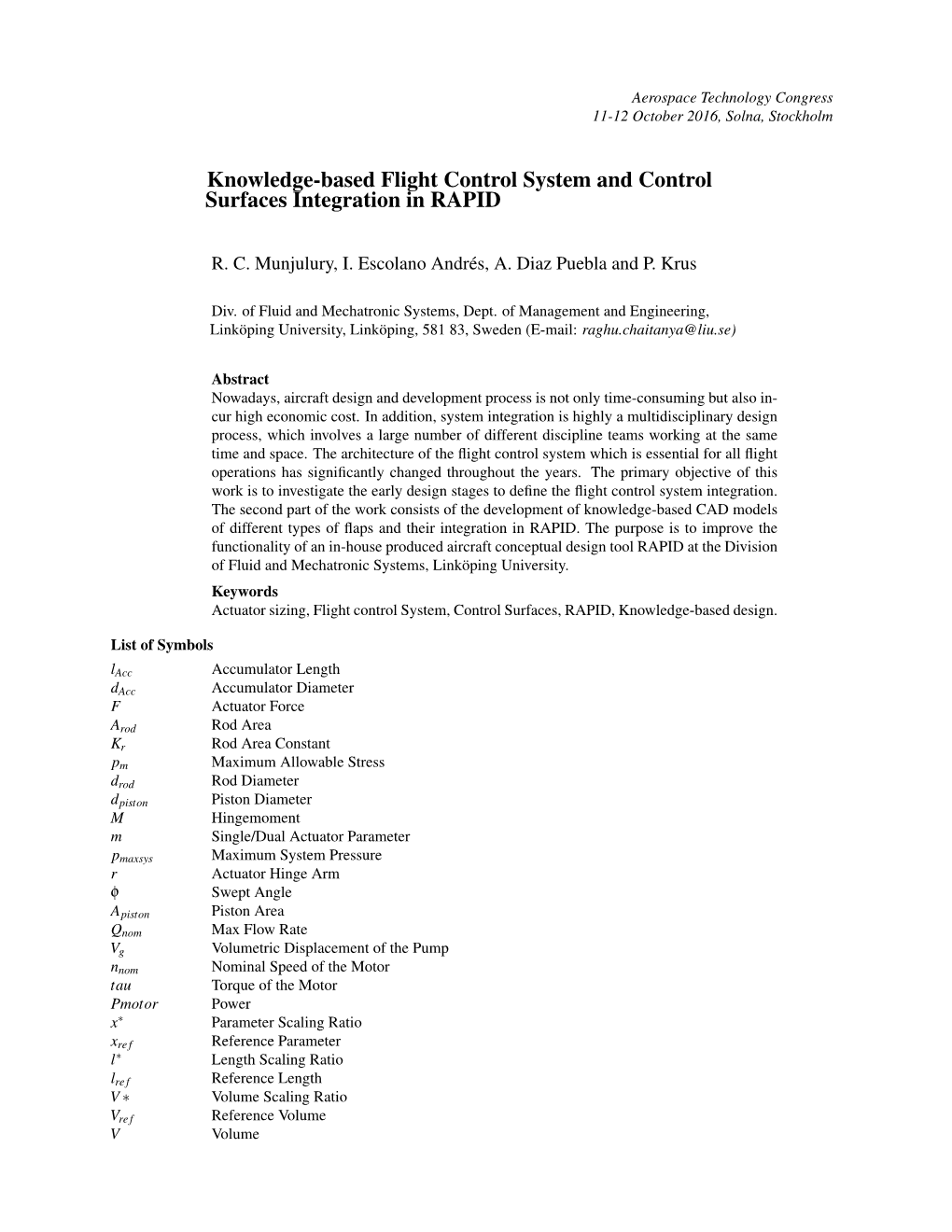 Knowledge-Based Flight Control System and Control Surfaces Integration in RAPID