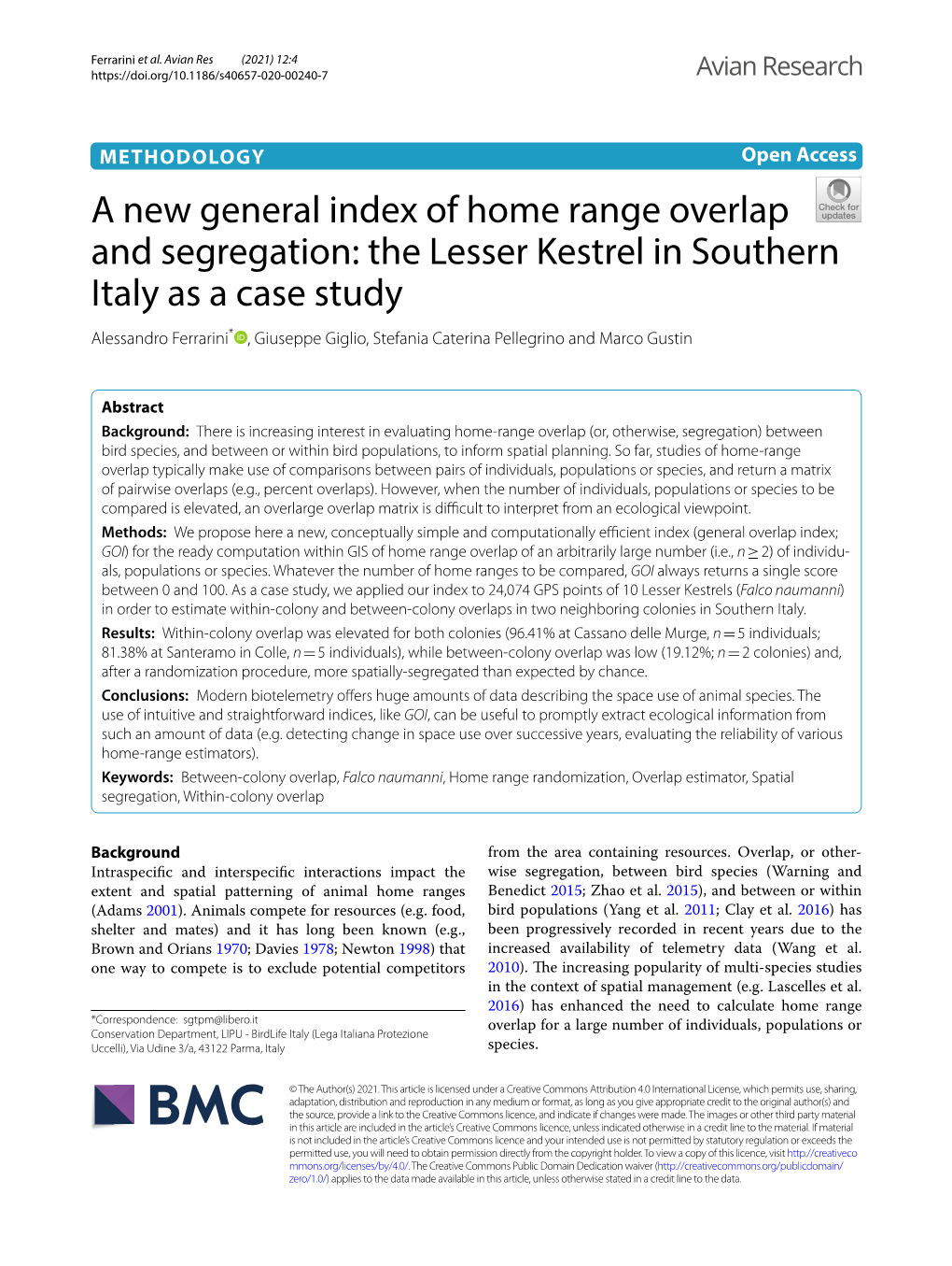 A New General Index of Home Range Overlap And