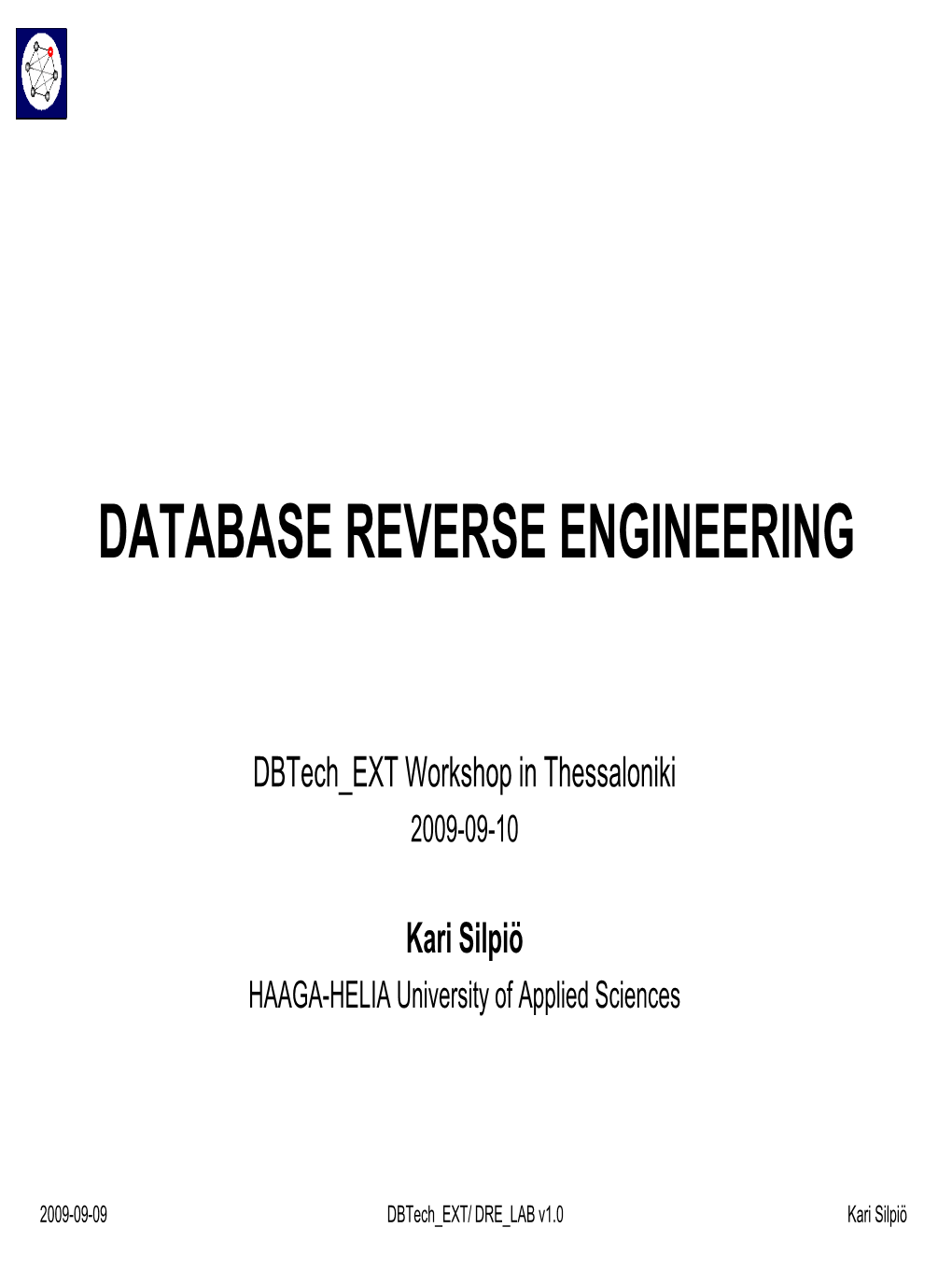 Database Reverse Engineering