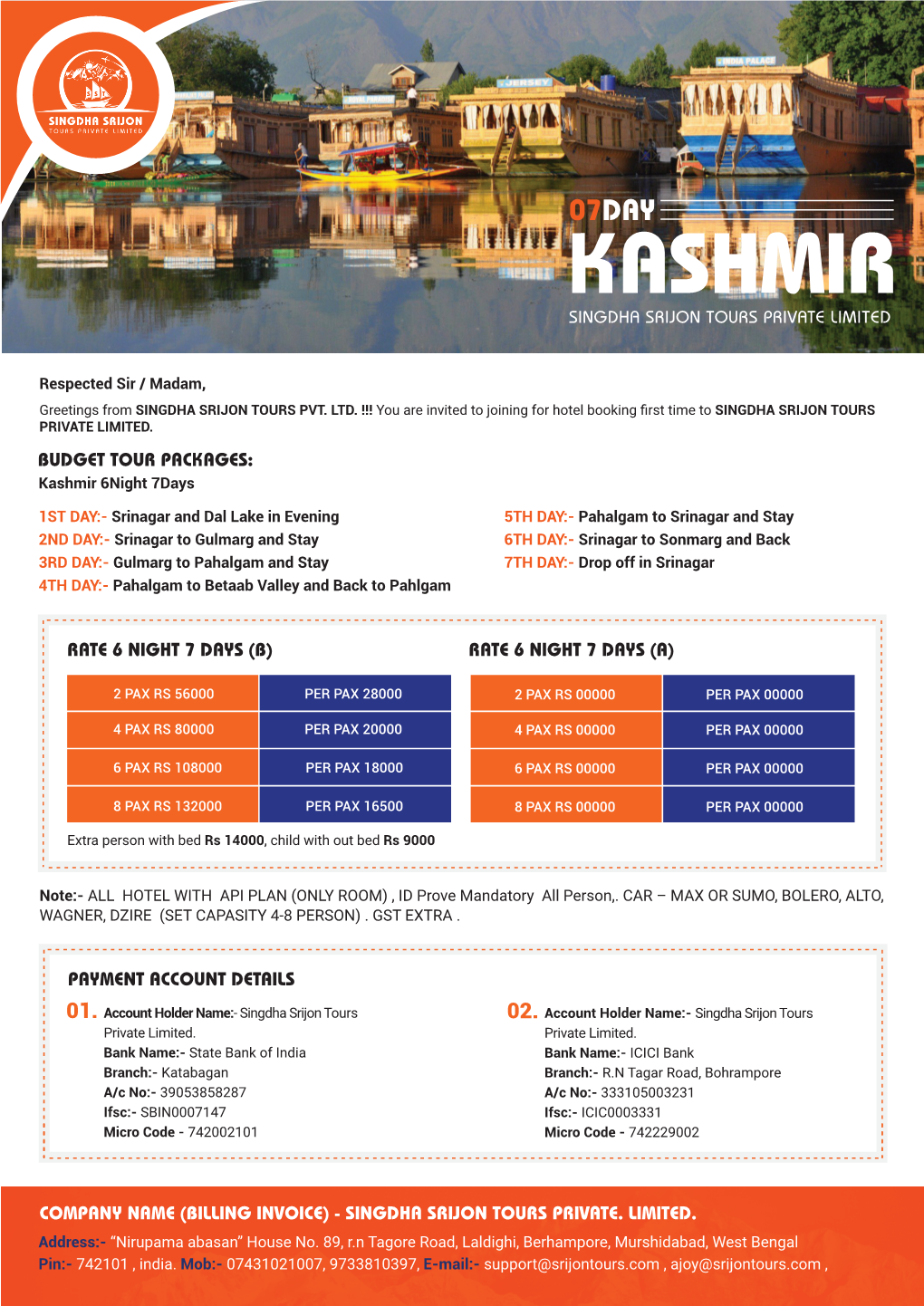 Kashmir Singdha Srijon Tours Private Limited
