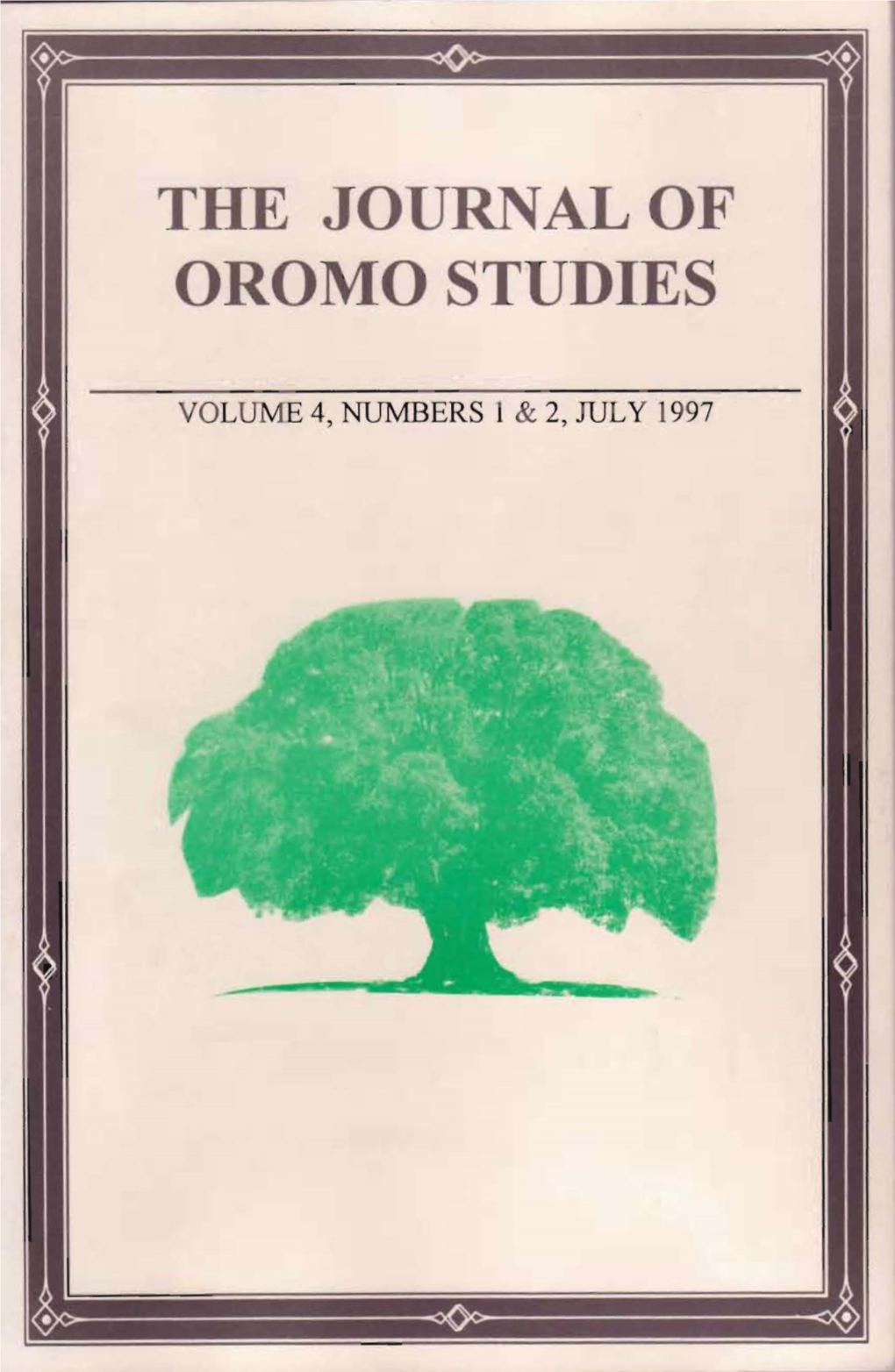 The Journal of Oromo Studies