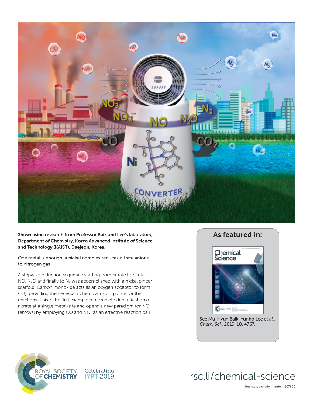 One Metal Is Enough: a Nickel Complex Reduces Nitrate Anions to Nitrogen Gas