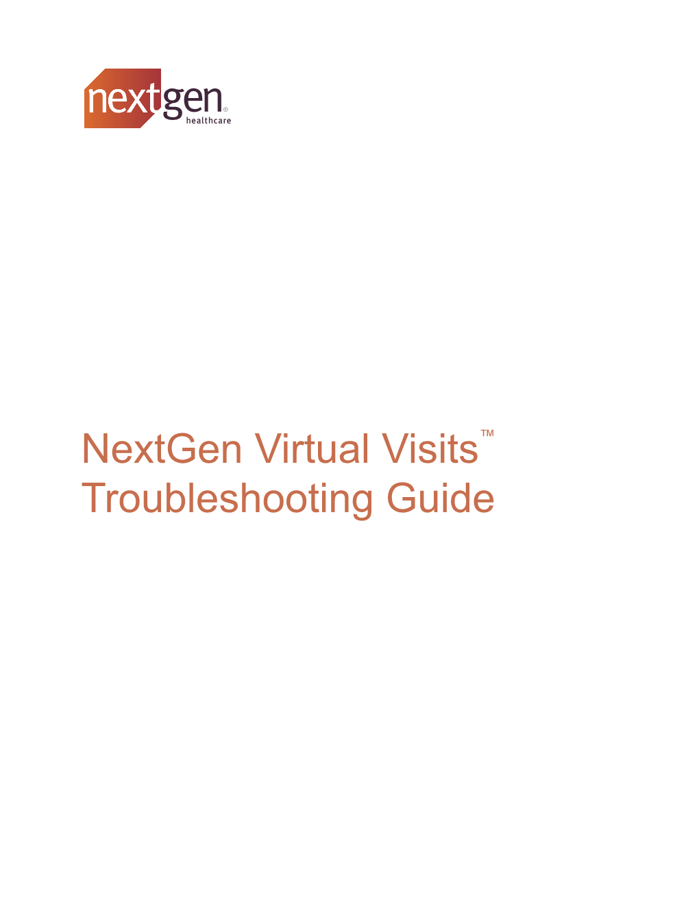 Nextgen Virtual Visits Troubleshooting Guide