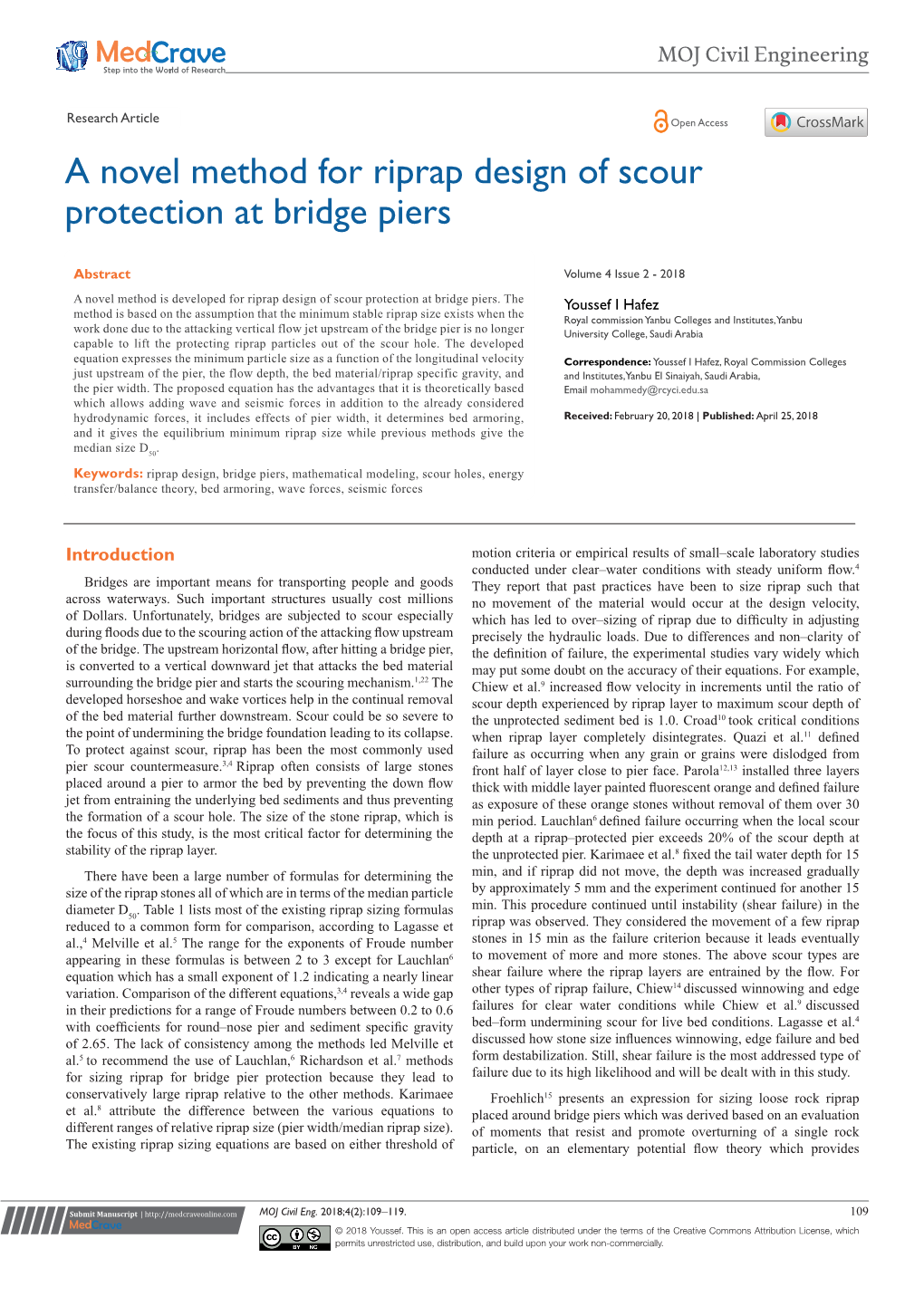 A Novel Method for Riprap Design of Scour Protection at Bridge Piers