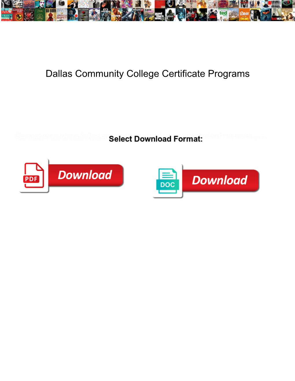 Dallas Community College Certificate Programs