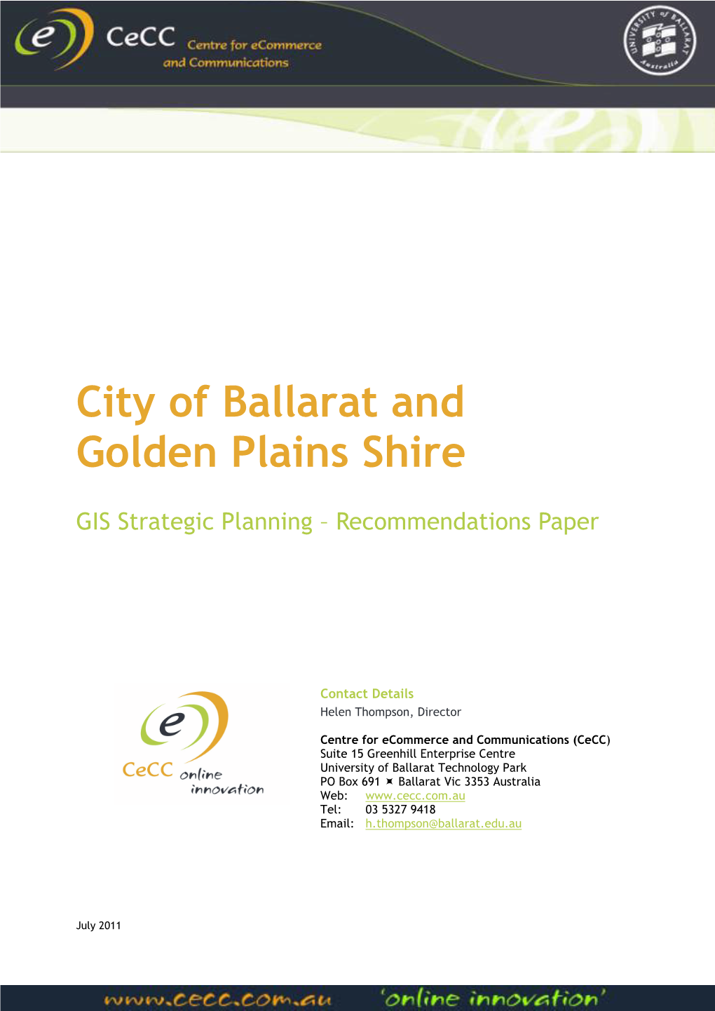 City of Ballarat and Golden Plains Shire