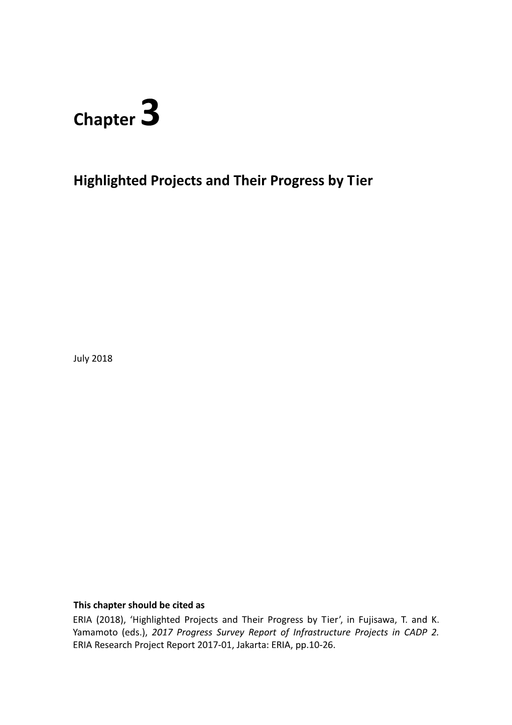 Chapter 3. Highlighted Projects and Their Progress by Tier
