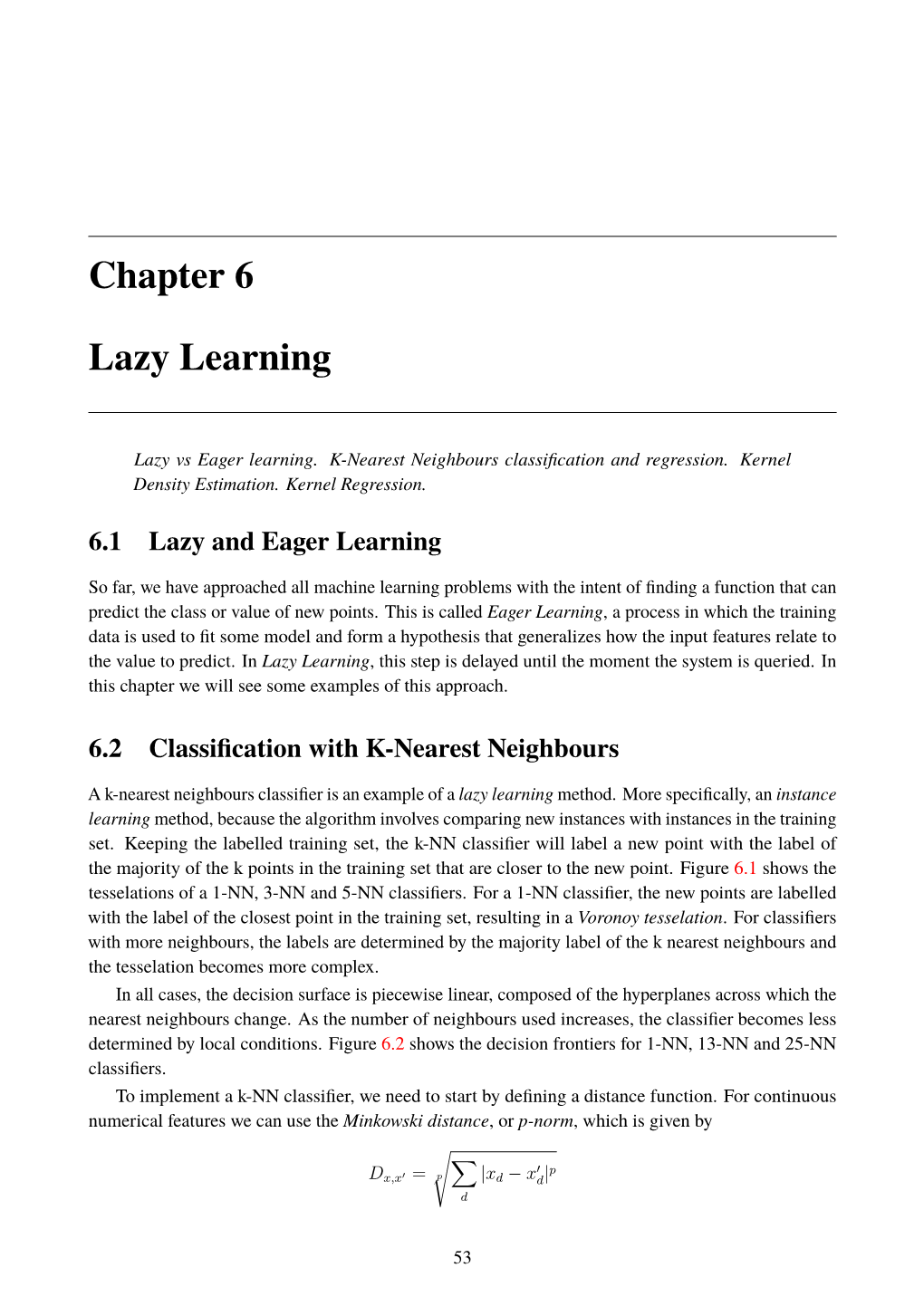 Chapter 6 Lazy Learning