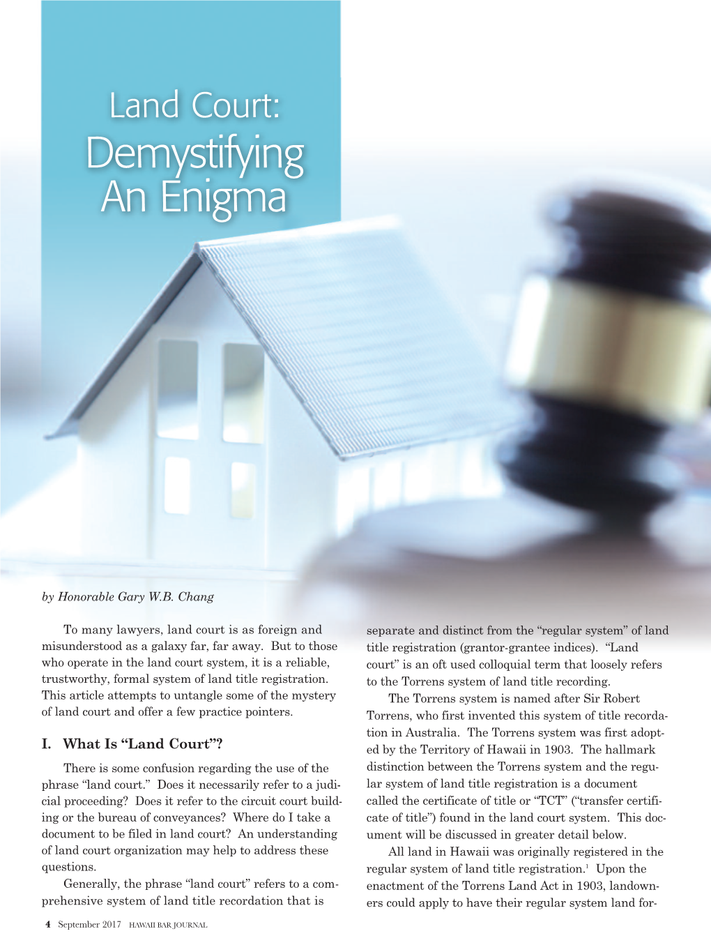 Land Court: Demystifying an Enigma