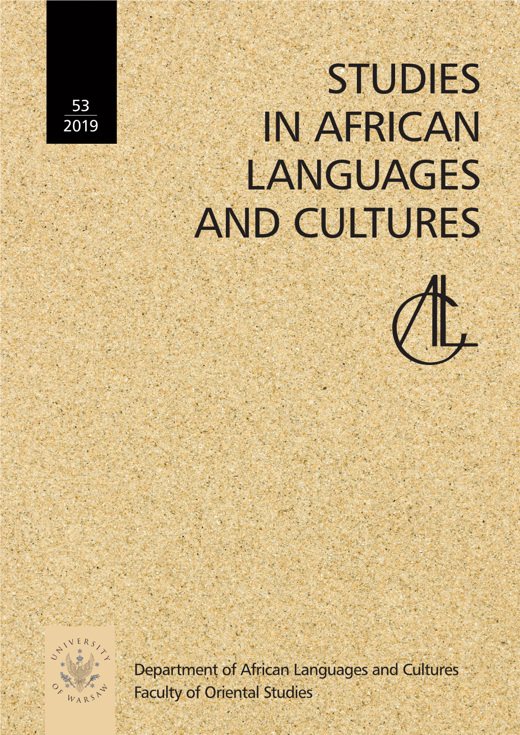 Studies in African Languages and Cultures. Volumen 53 (2019)