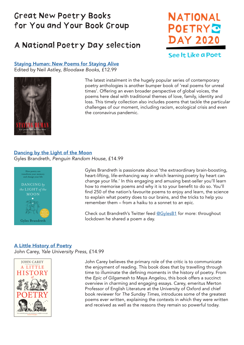 Great New Poetry Books for You and Your Book Group