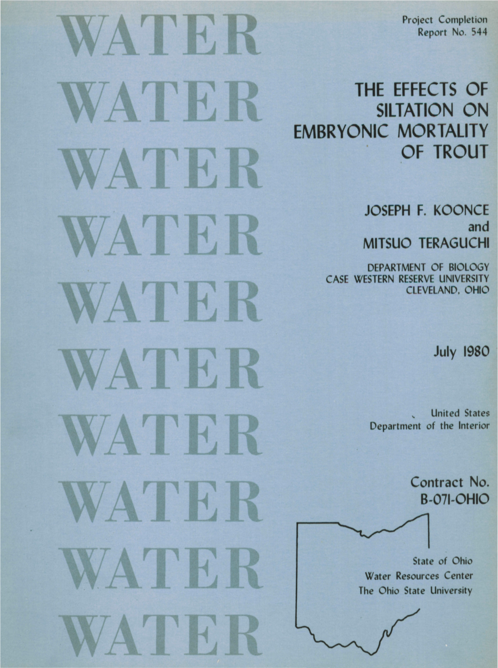 The Effects of Siltation on Embryonic Mortality of Trout