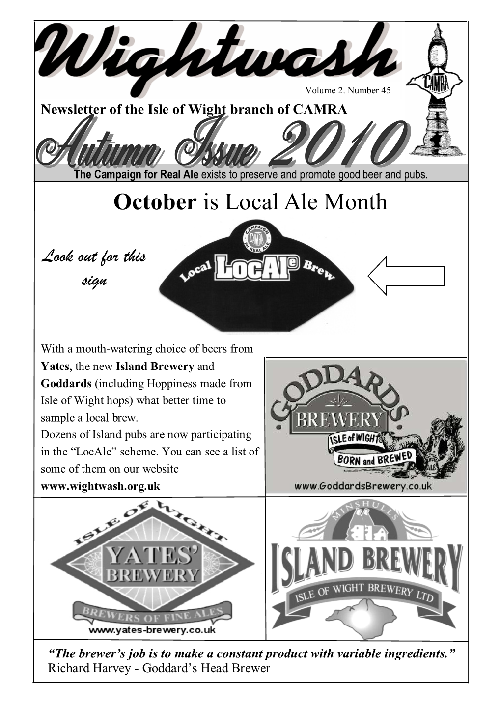 October Is Local Ale Month