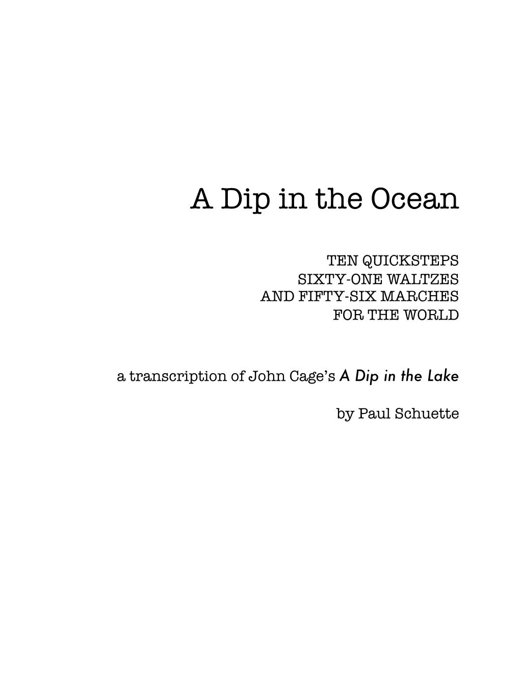 A Dip in the Ocean.Pdf