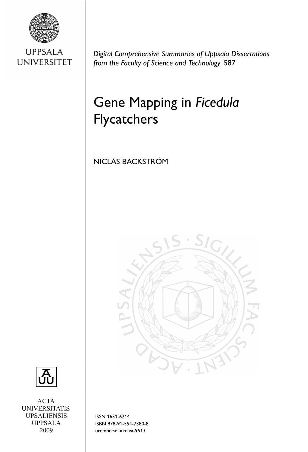 Gene Mapping in Ficedula Flycatchers