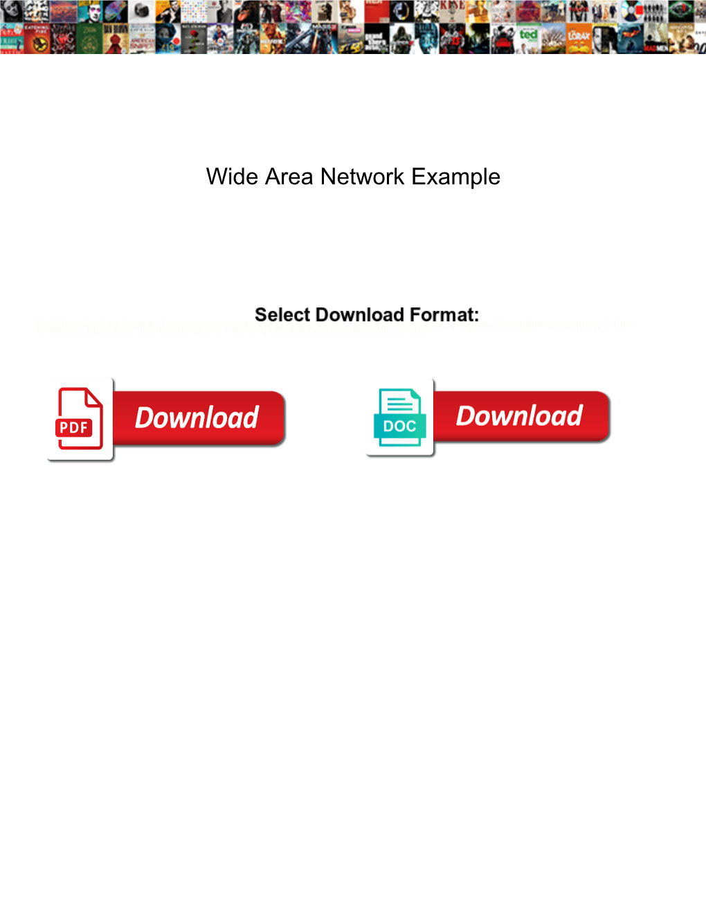 Wide Area Network Example