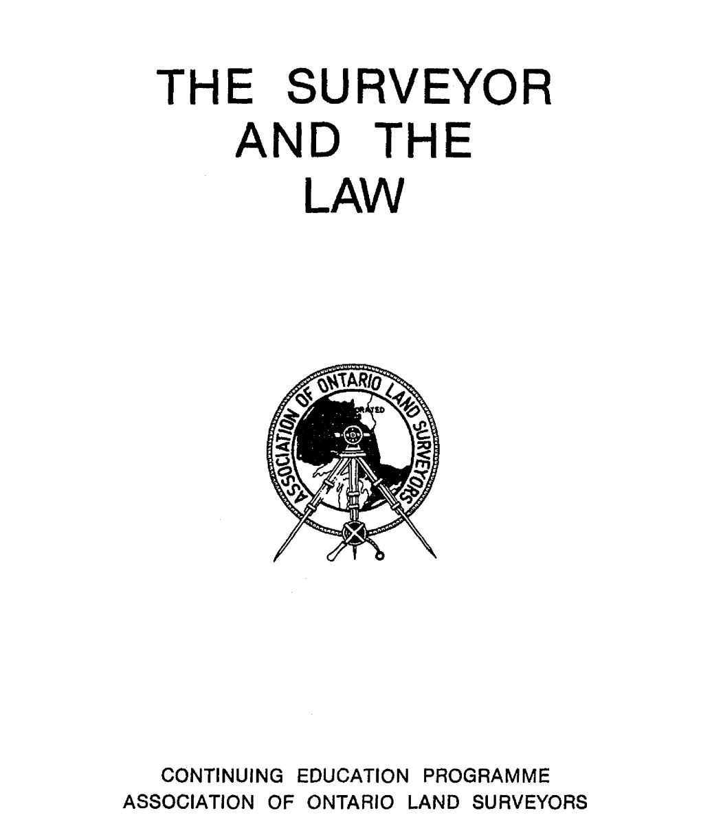 The Surveyor and the Law