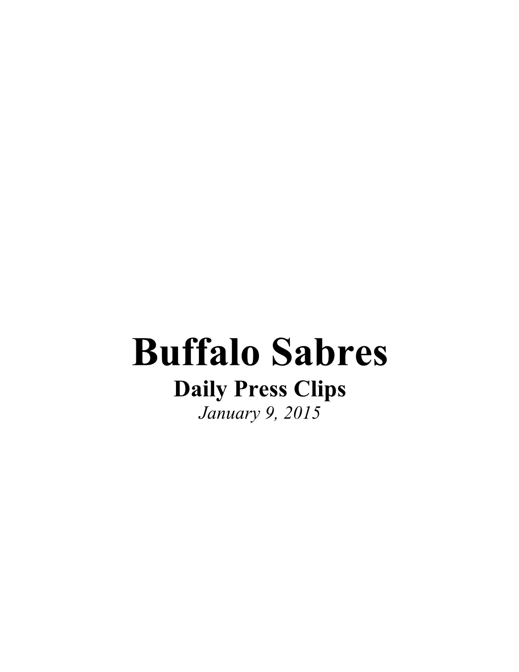 January 9 Press Clips